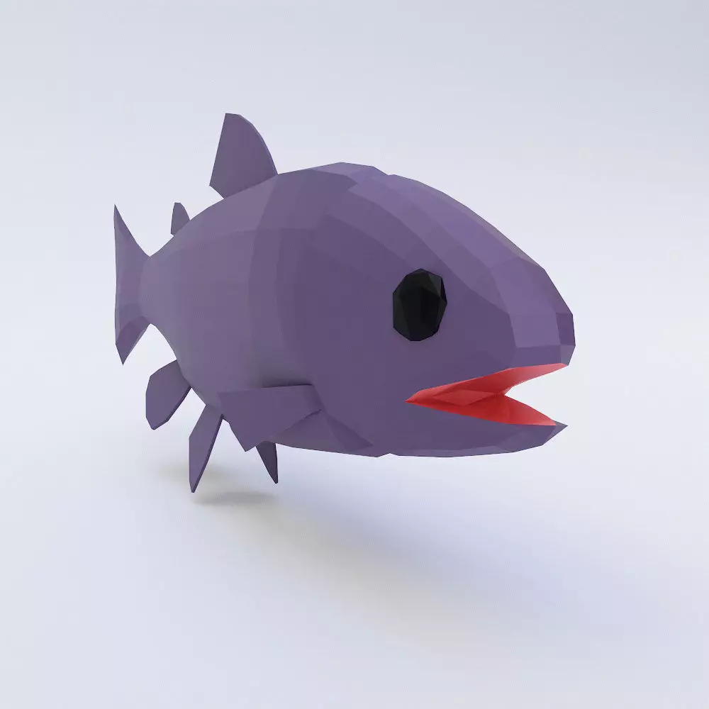 Rainbow trout fish 3d model  Low-poly 3D model_0