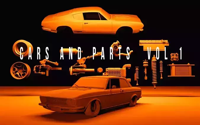 CARS AND PARTS Vol 1 3D model
