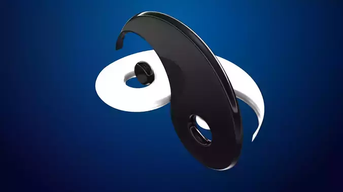 Yin Yang Symbol 3D model