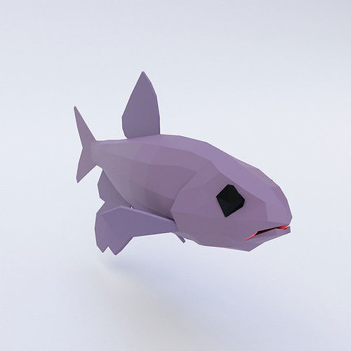 Zacco platypus fish low poly 3d model  Low-poly 3D model