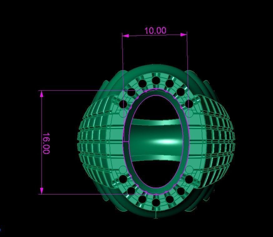 Garnet ring for man 3D print model_6