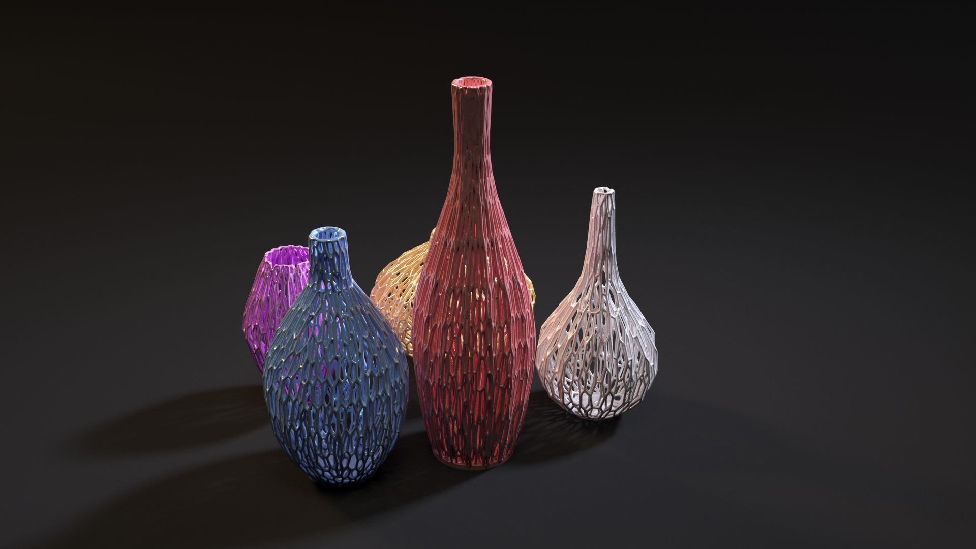 Set of decorative vases 3D print model_4