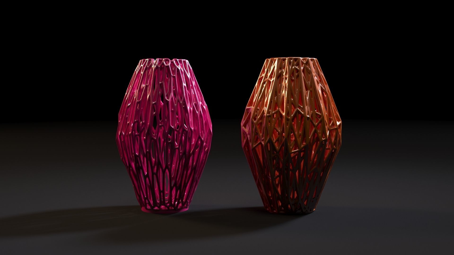 Set of decorative vases 3D print model_40