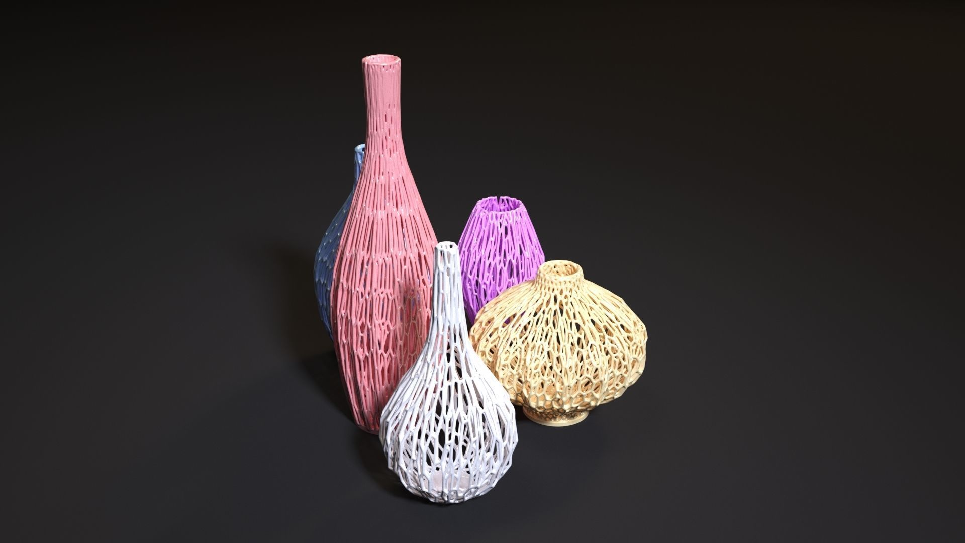 Set of decorative vases 3D print model_6