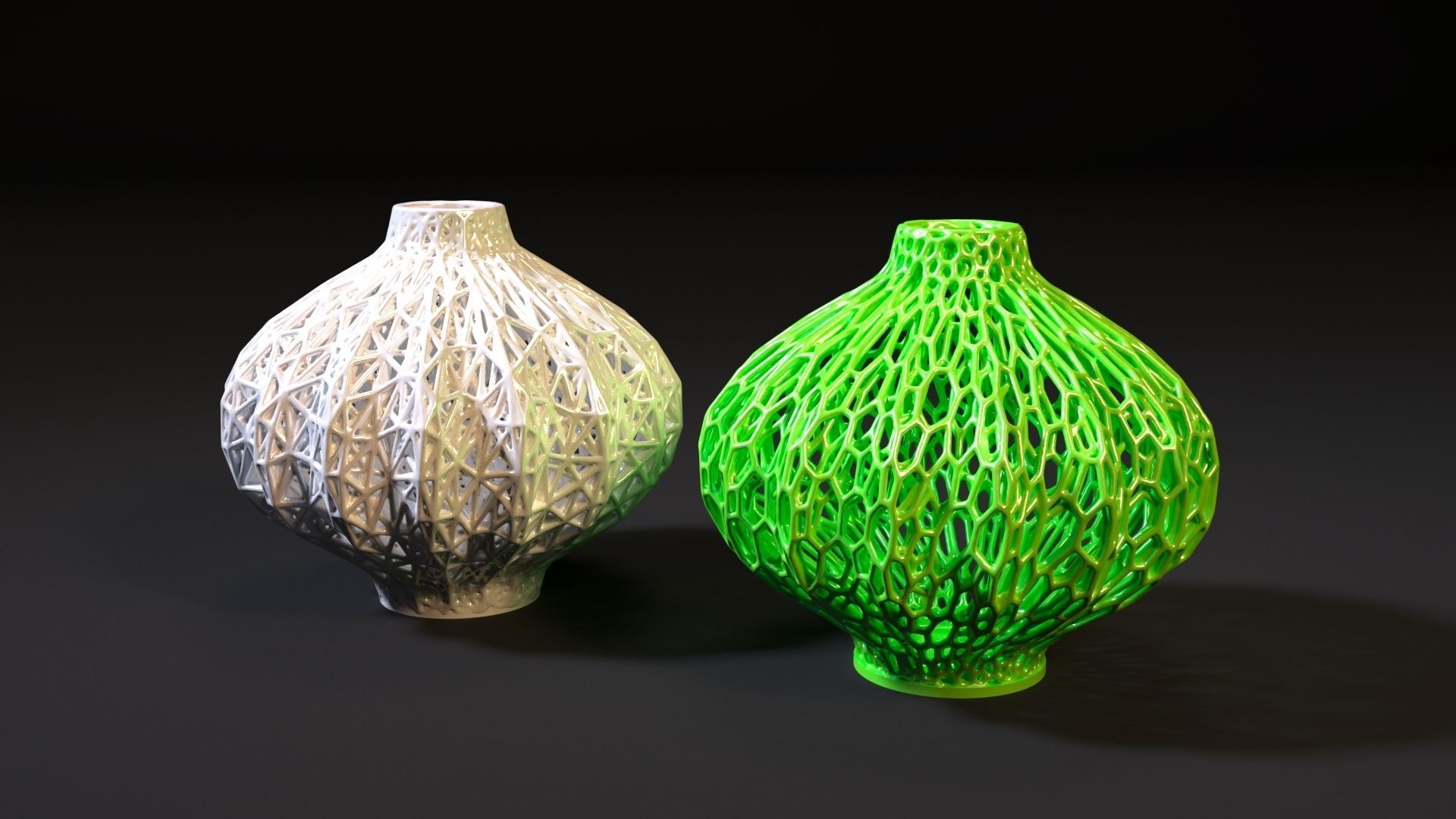 Set of decorative vases 3D print model_17