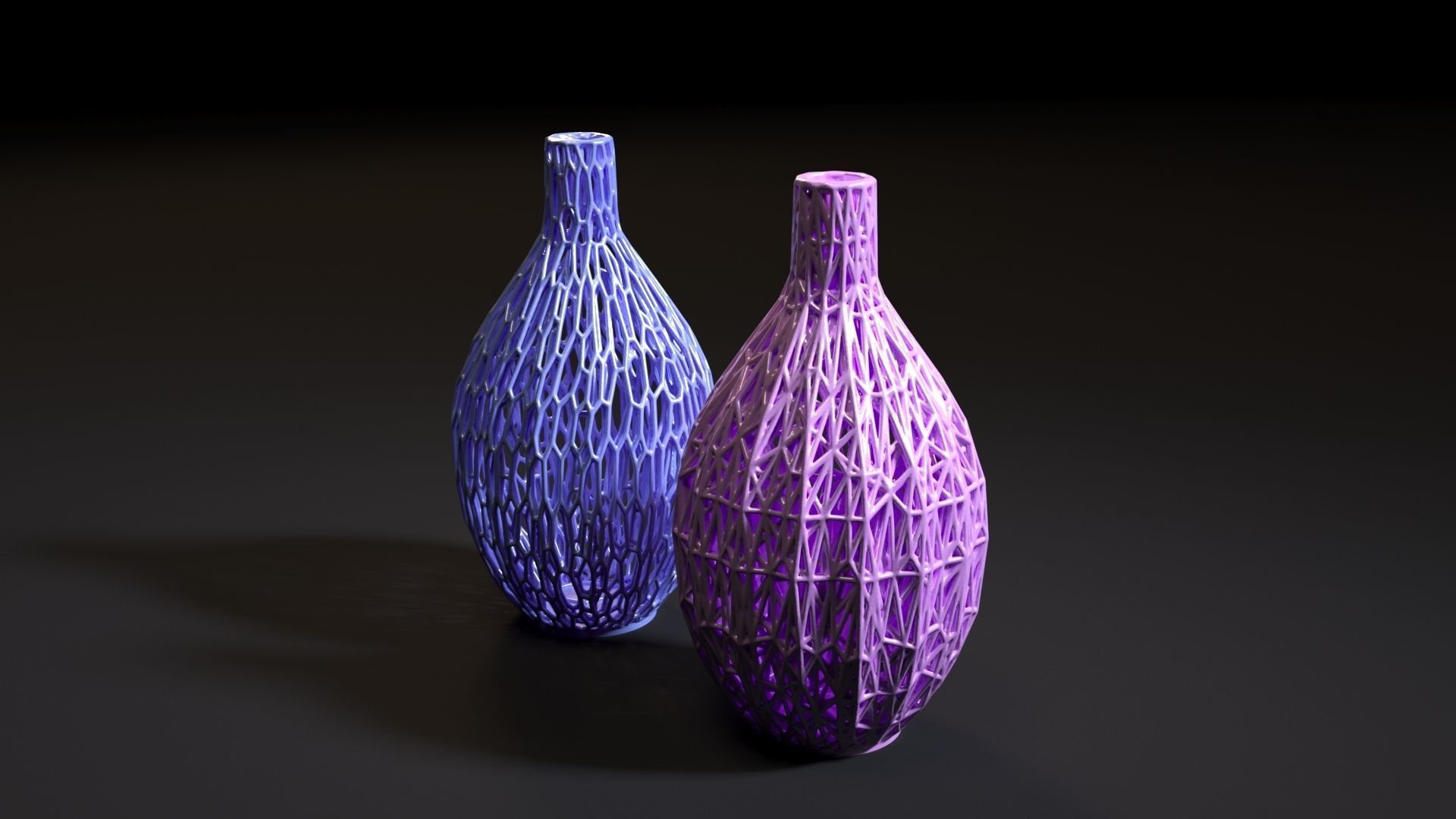 Set of decorative vases 3D print model_51