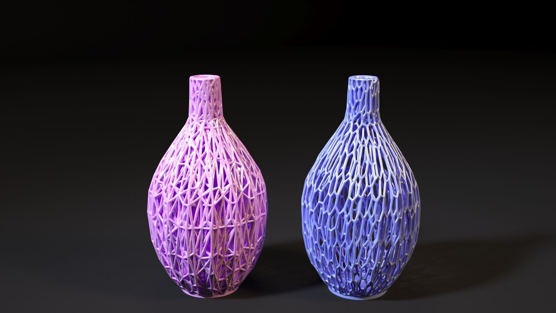 Set of decorative vases 3D print model_54