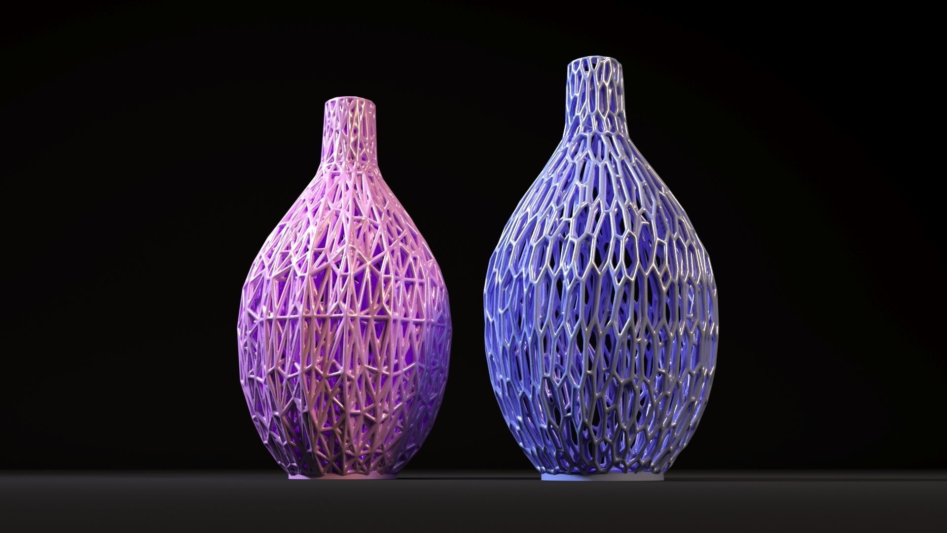 Set of decorative vases 3D print model_56