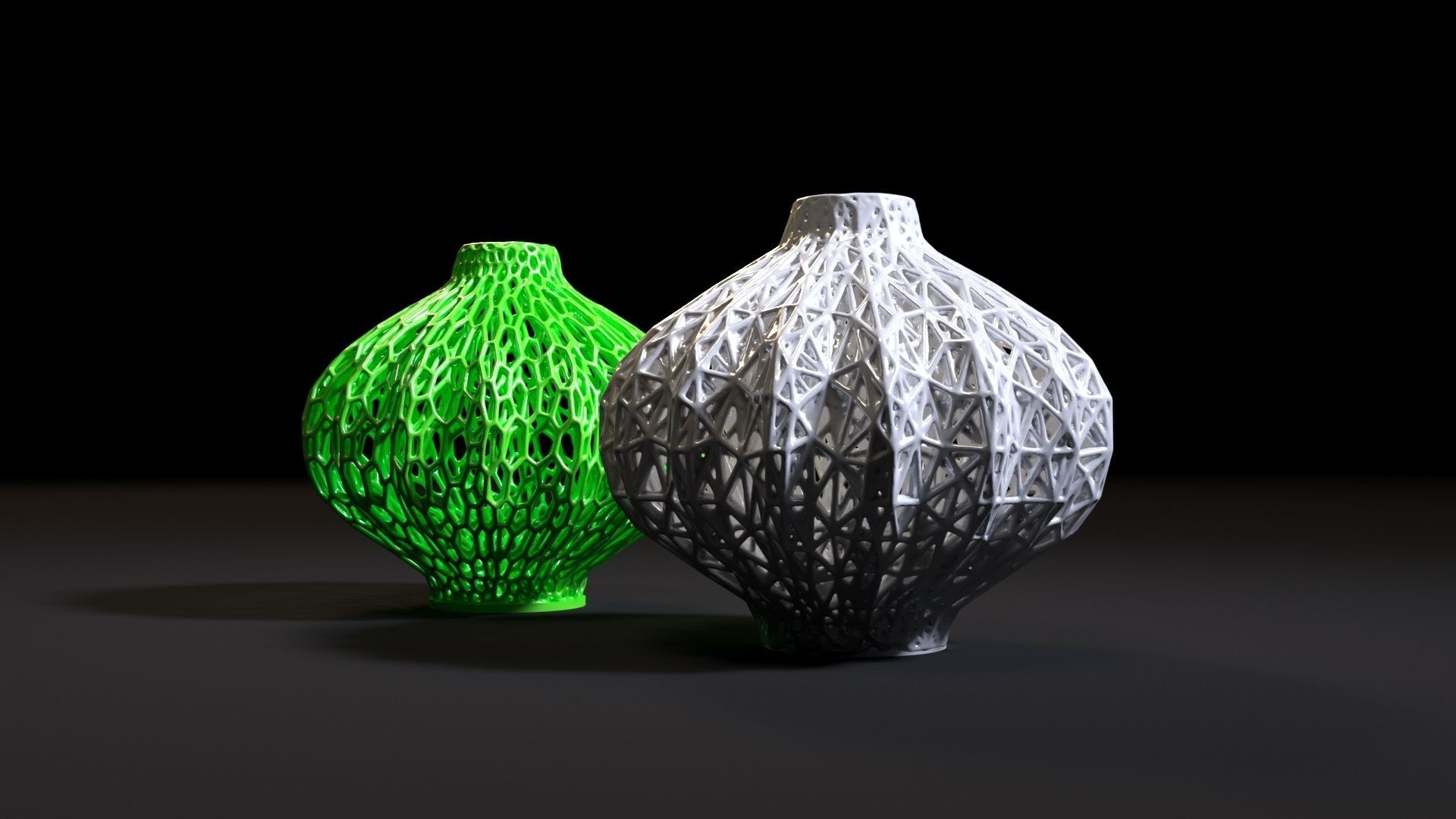 Set of decorative vases 3D print model_21