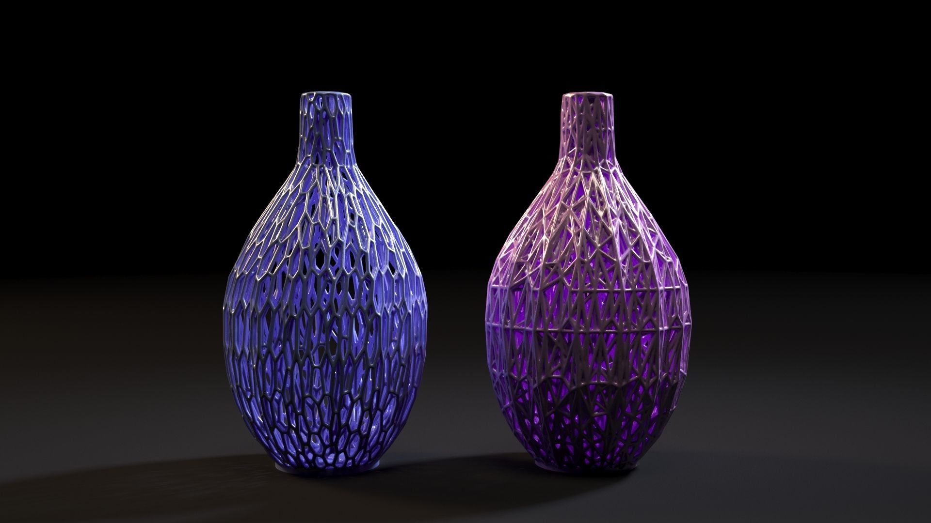 Set of decorative vases 3D print model_50