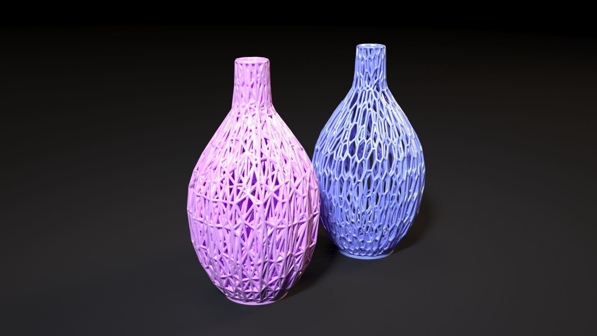 Set of decorative vases 3D print model_53