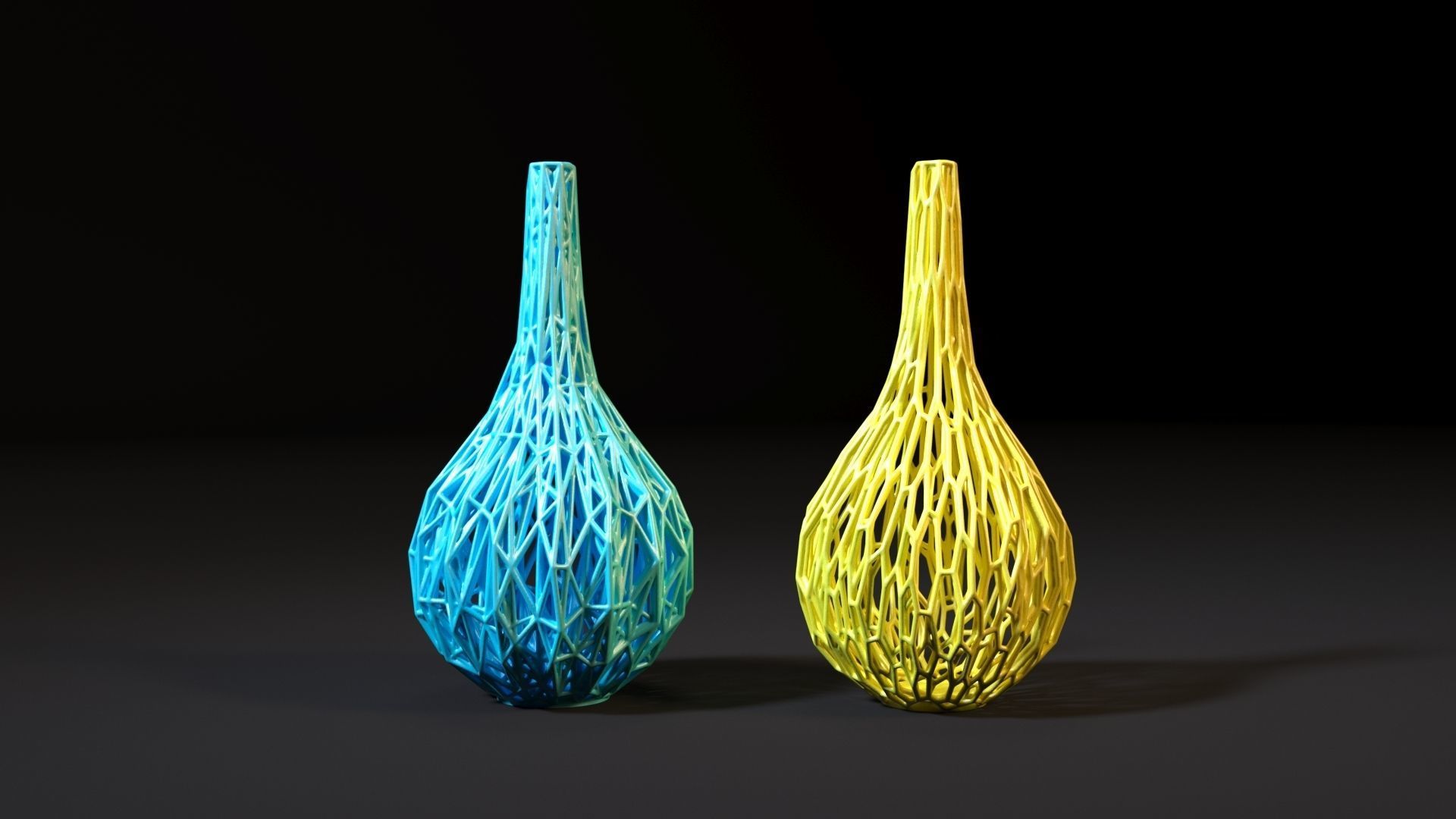 Set of decorative vases 3D print model_34