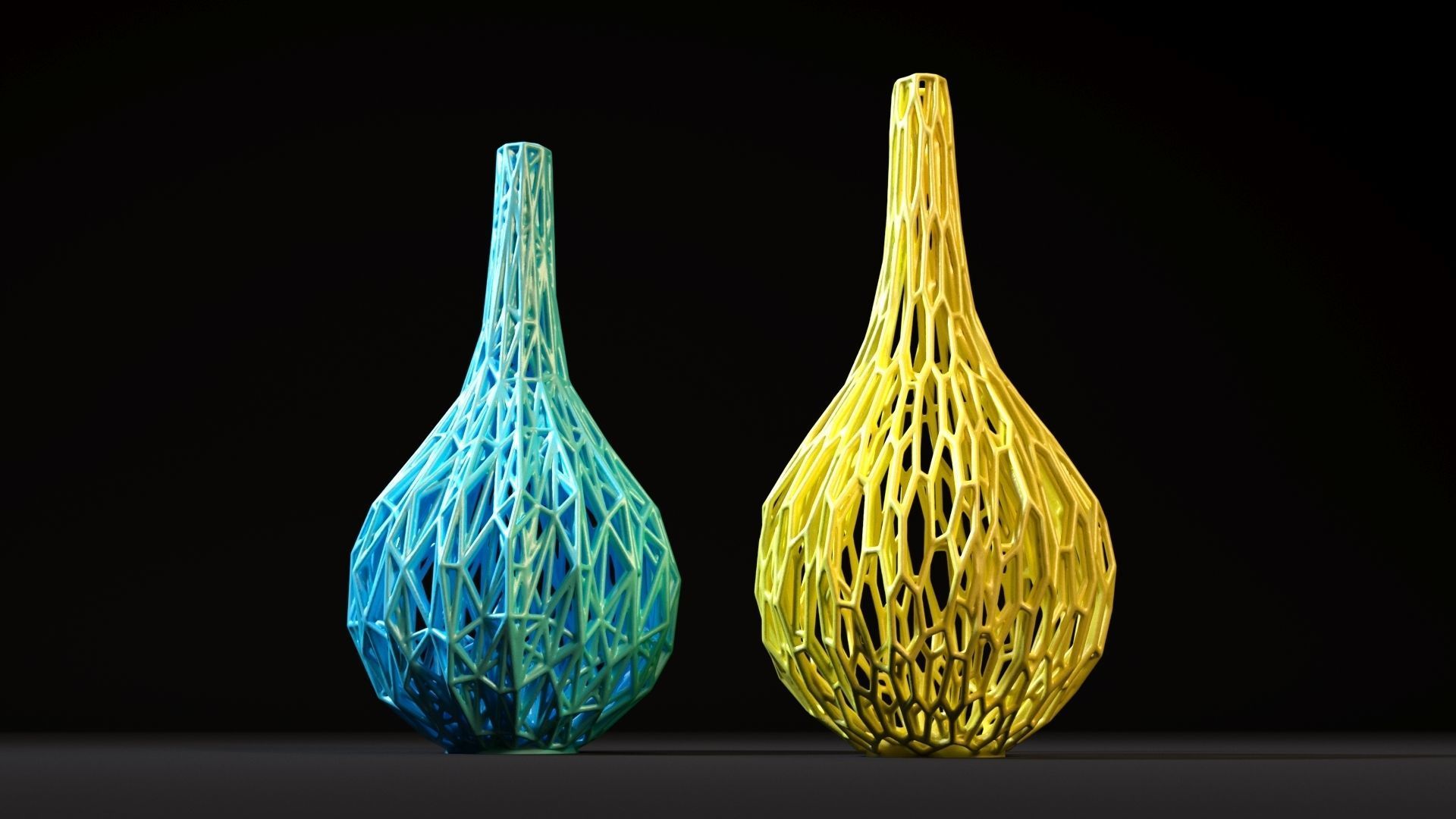 Set of decorative vases 3D print model_36