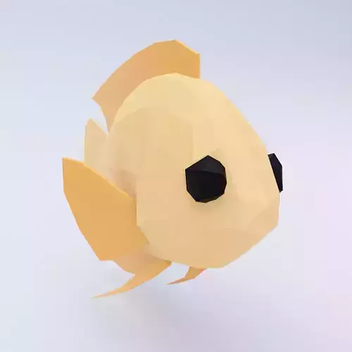 Severum Banded cichlid fish 3d model  Low-poly 3D model