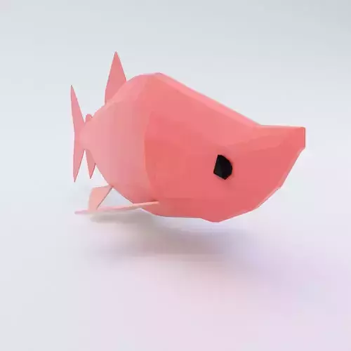 Simon fish low poly  3d model  Low-poly 3D model