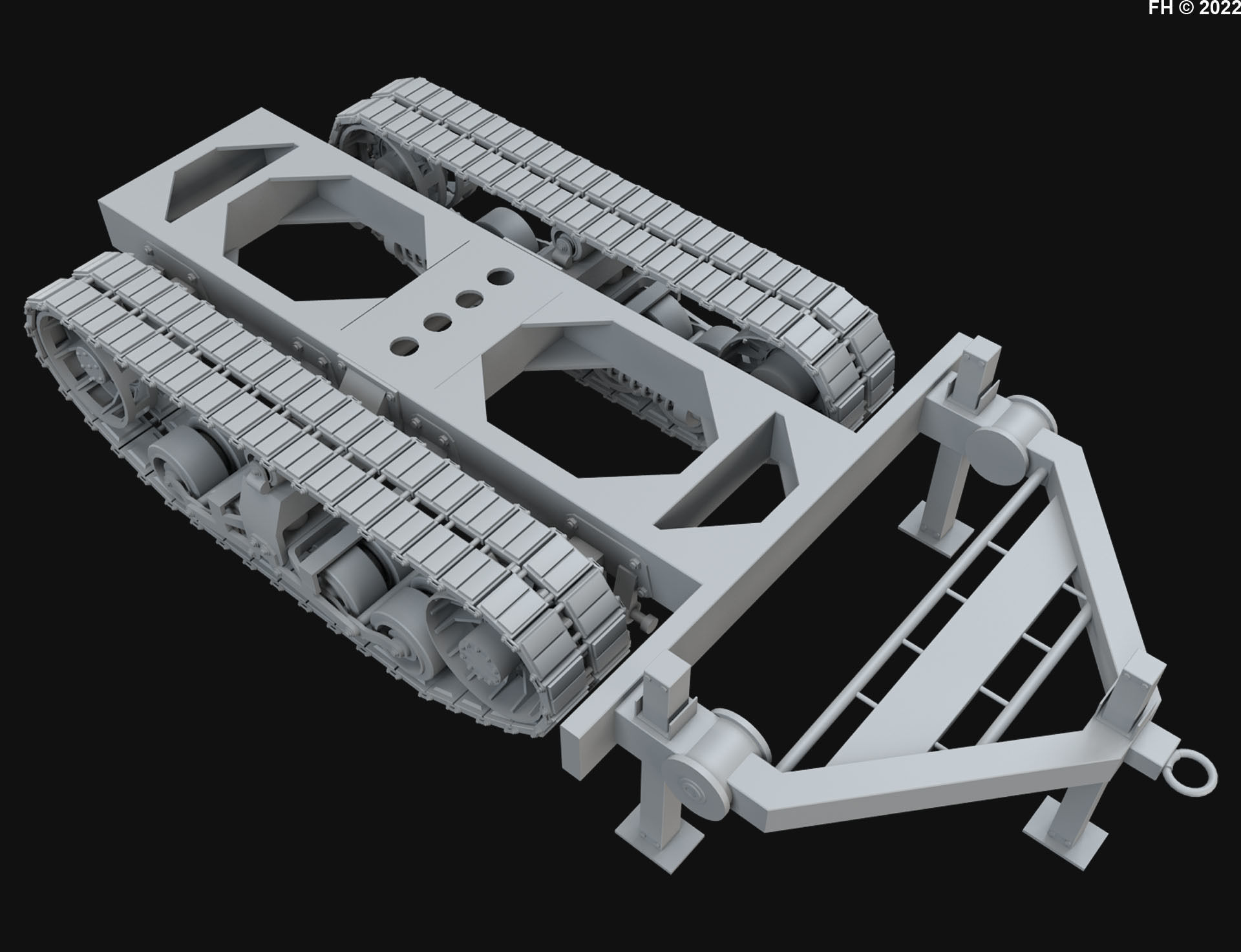 Trailer Track-clay version 3D model_6