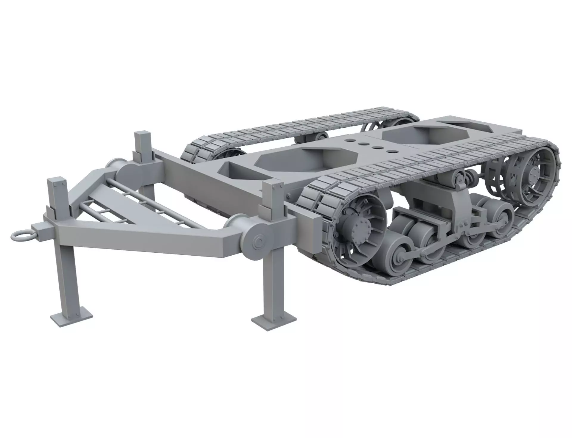 Trailer Track-clay version 3D model_0