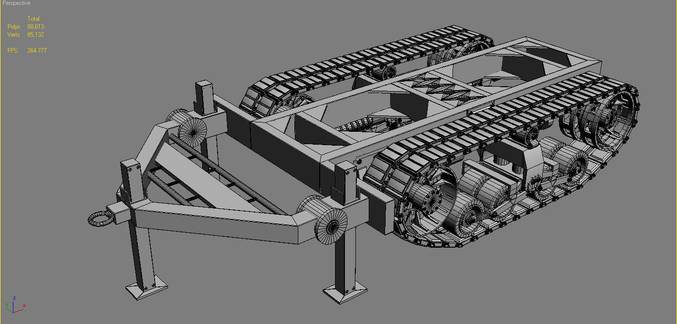 Trailer Track-clay version 3D model_8