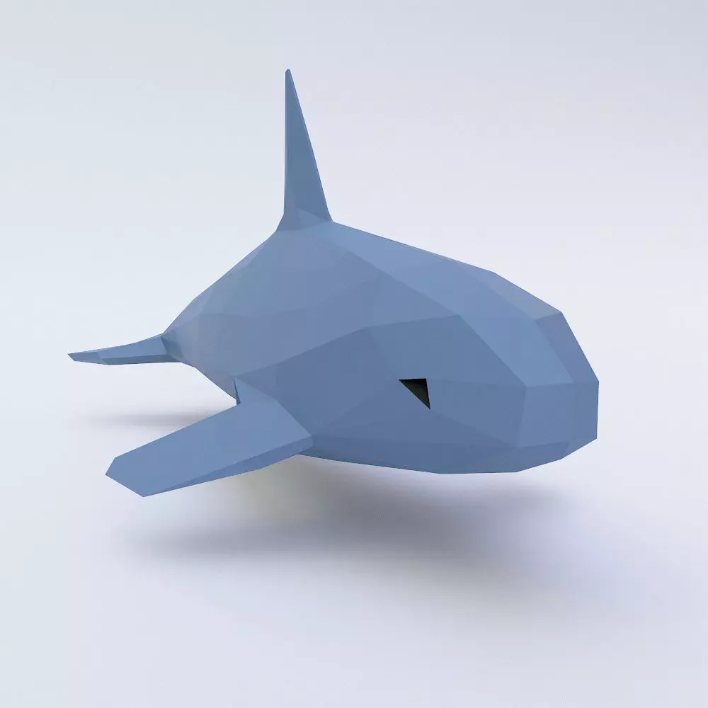 Whale fish 3d model Low-poly 3D model