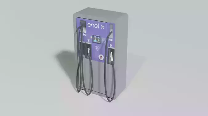 ENEL X Charging Station Low-poly 3D model