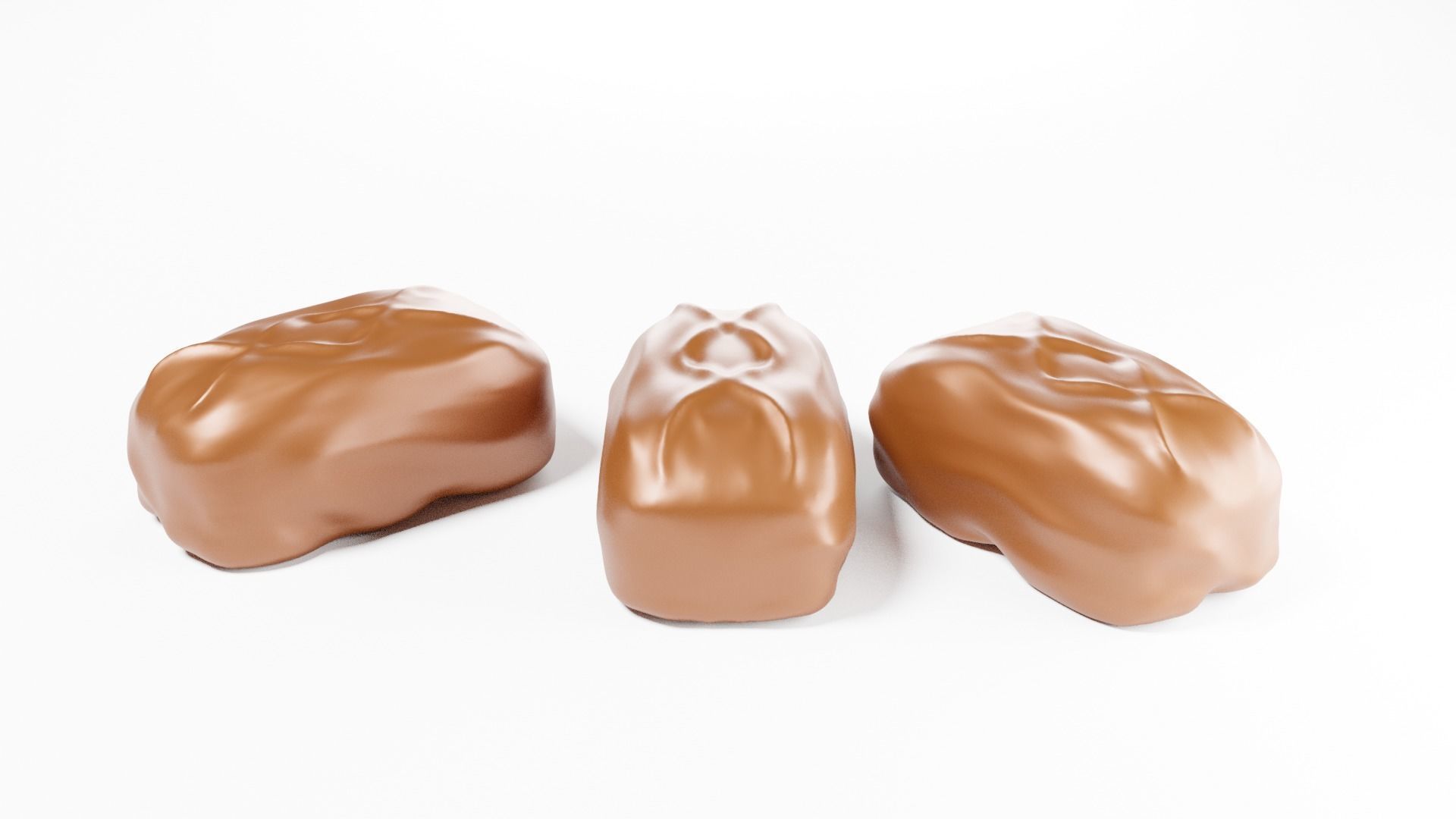 Bite-Size Snickers Chocolate Bar Low-poly 3D model_2