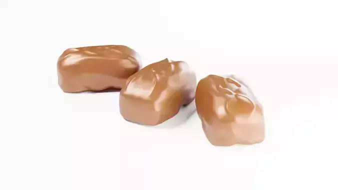 Bite-Size Snickers Chocolate Bar Low-poly 3D model