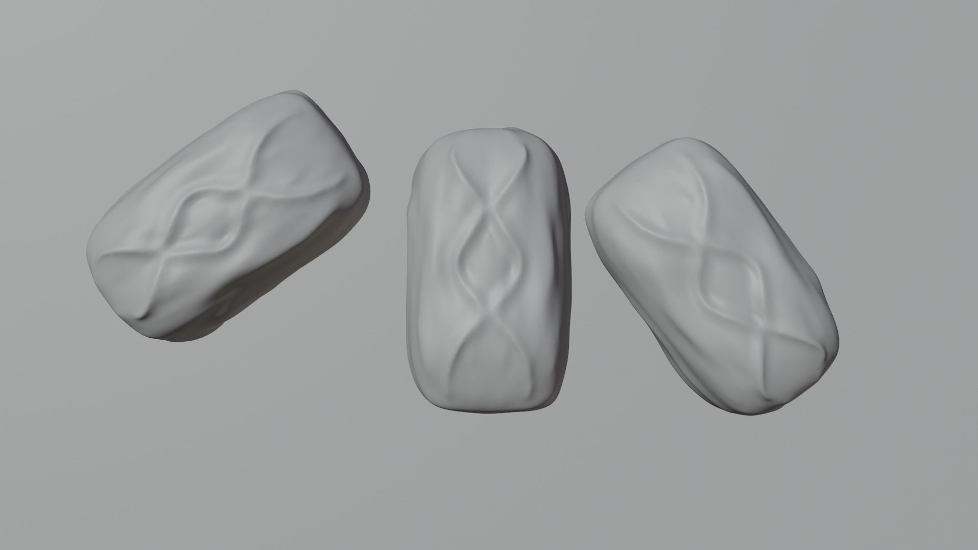 Bite-Size Snickers Chocolate Bar Low-poly 3D model_5