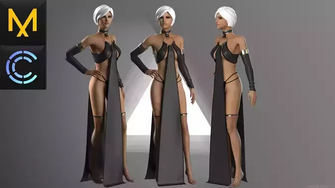 New Dress Female OBJ mtl FBX ZPRJ