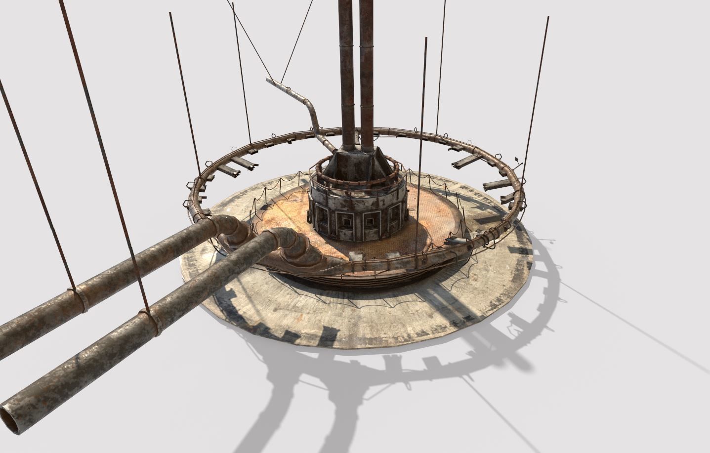 Abandoned Factory Hall 3D model_3