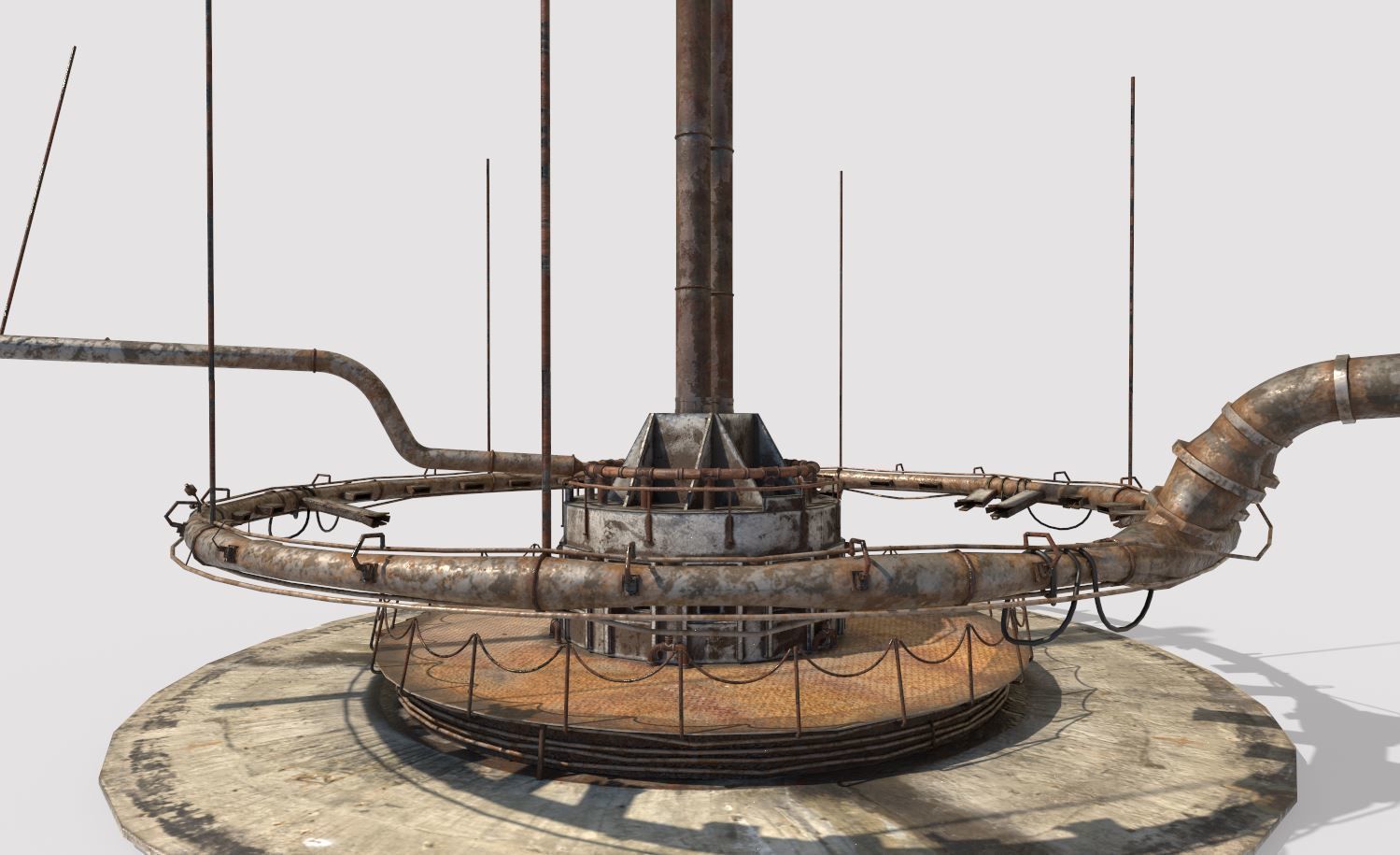 Abandoned Factory Hall 3D model_4