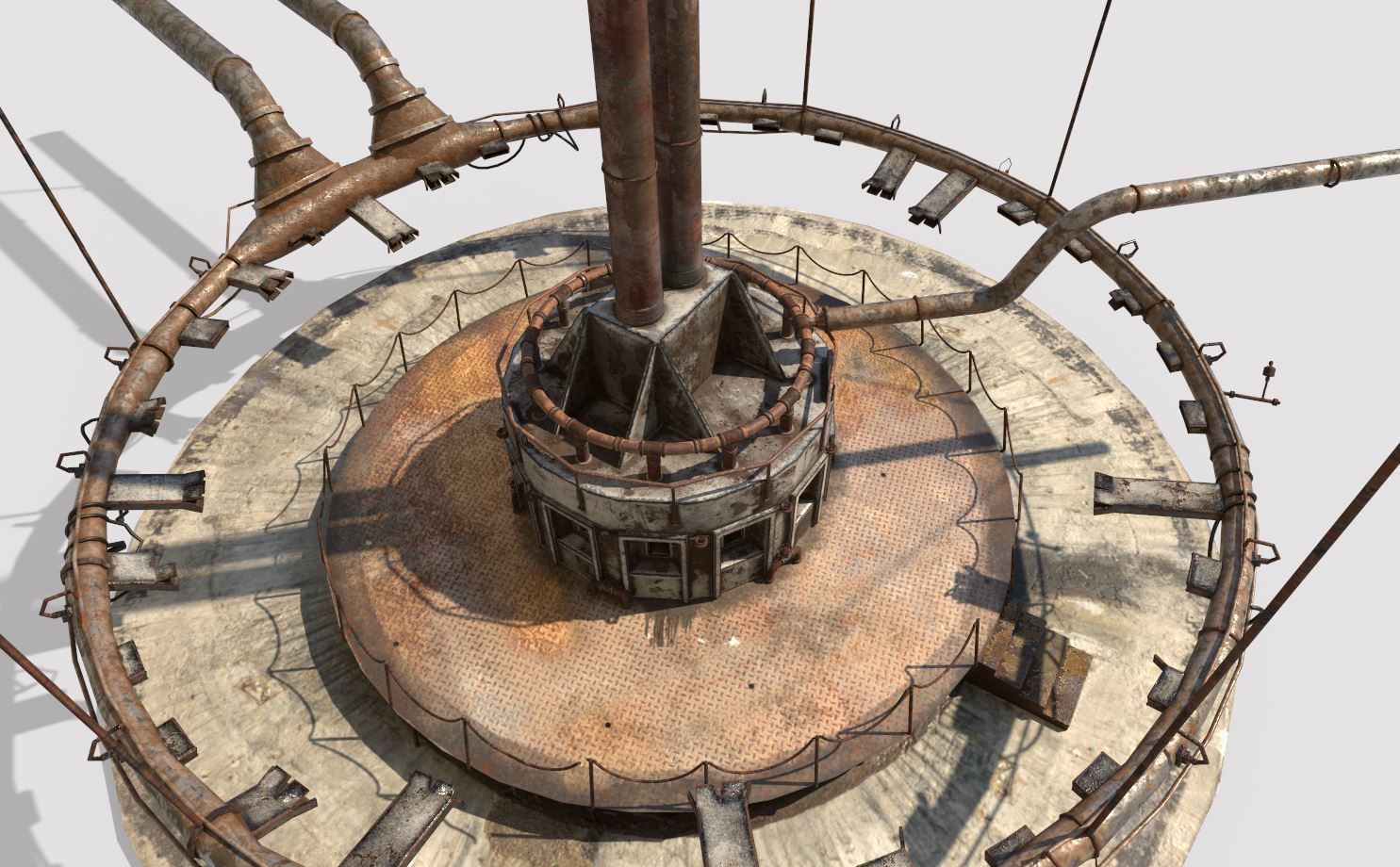 Abandoned Factory Hall 3D model_6