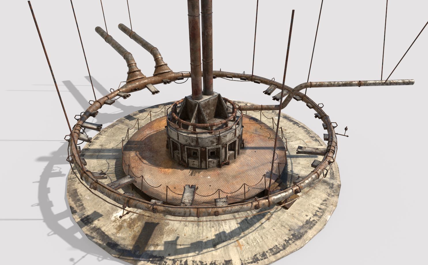 Abandoned Factory Hall 3D model_2