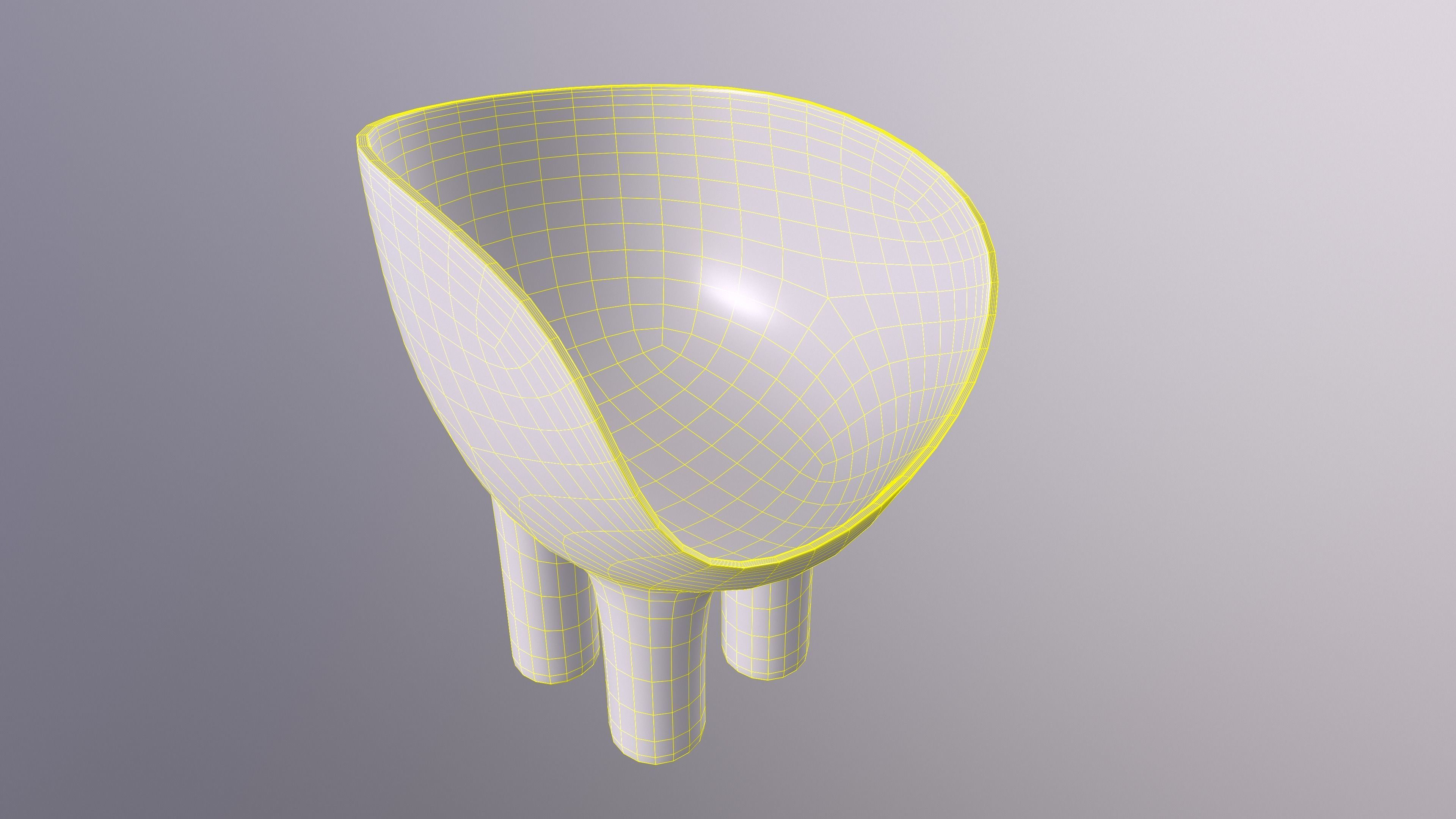 Kidz Chair 3d Model Low-poly 3D model_8