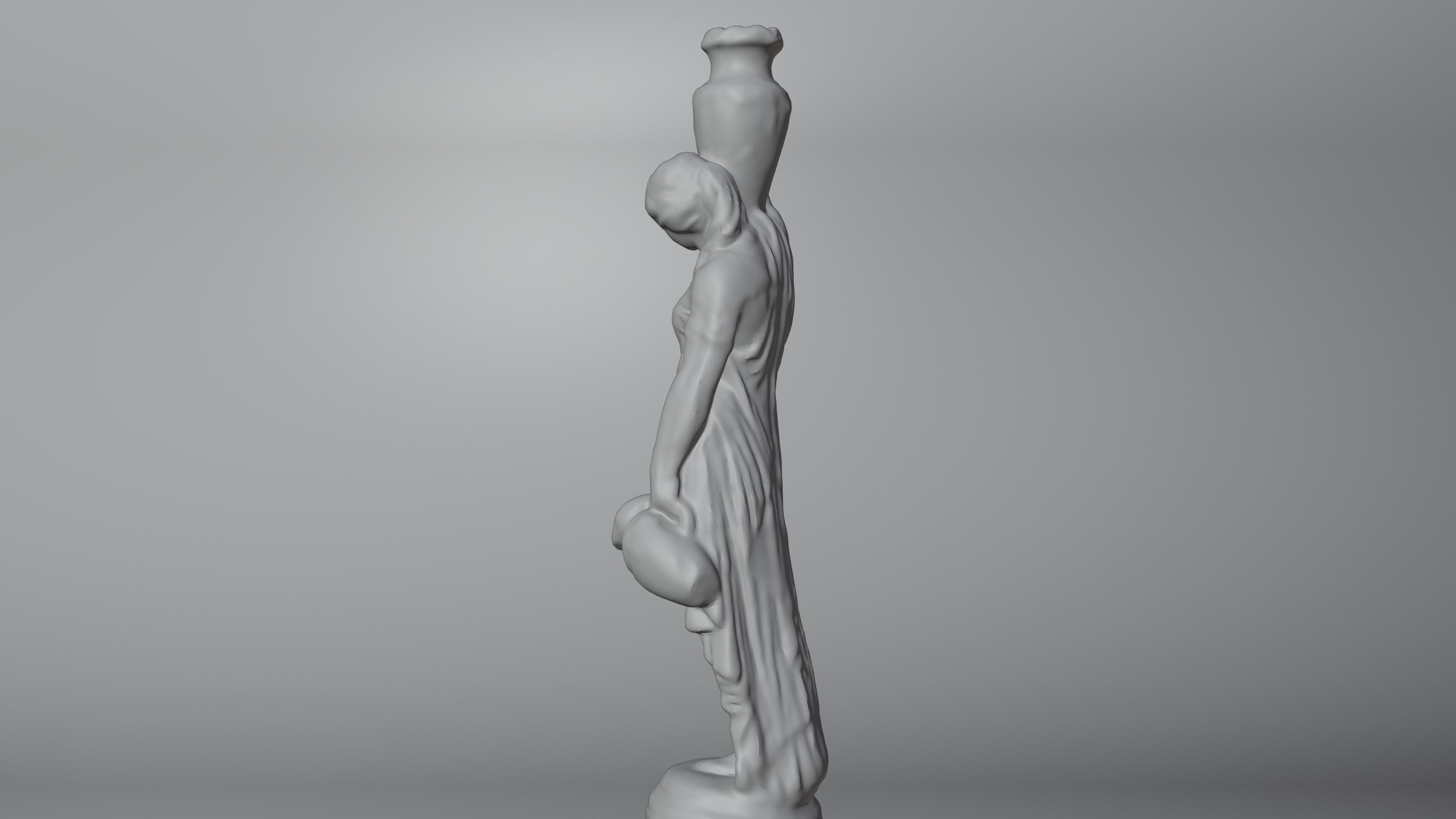 Grecian Woman Statue with jugs 001 Photoscan PBR Game Ready Low-poly 3D model_21