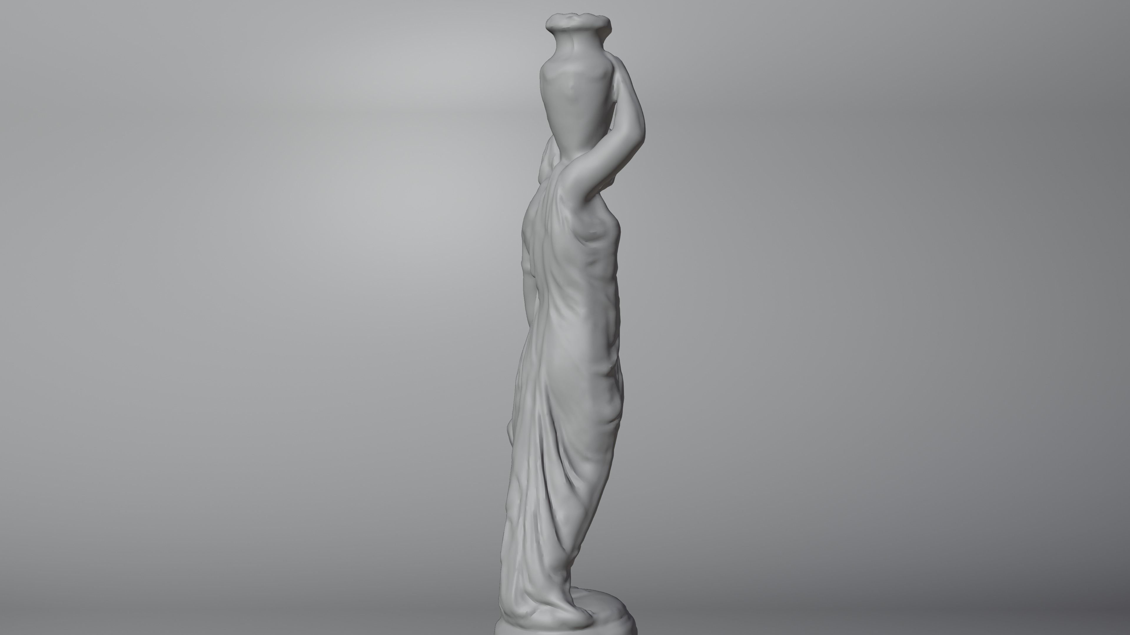 Grecian Woman Statue with jugs 001 Photoscan PBR Game Ready Low-poly 3D model_19