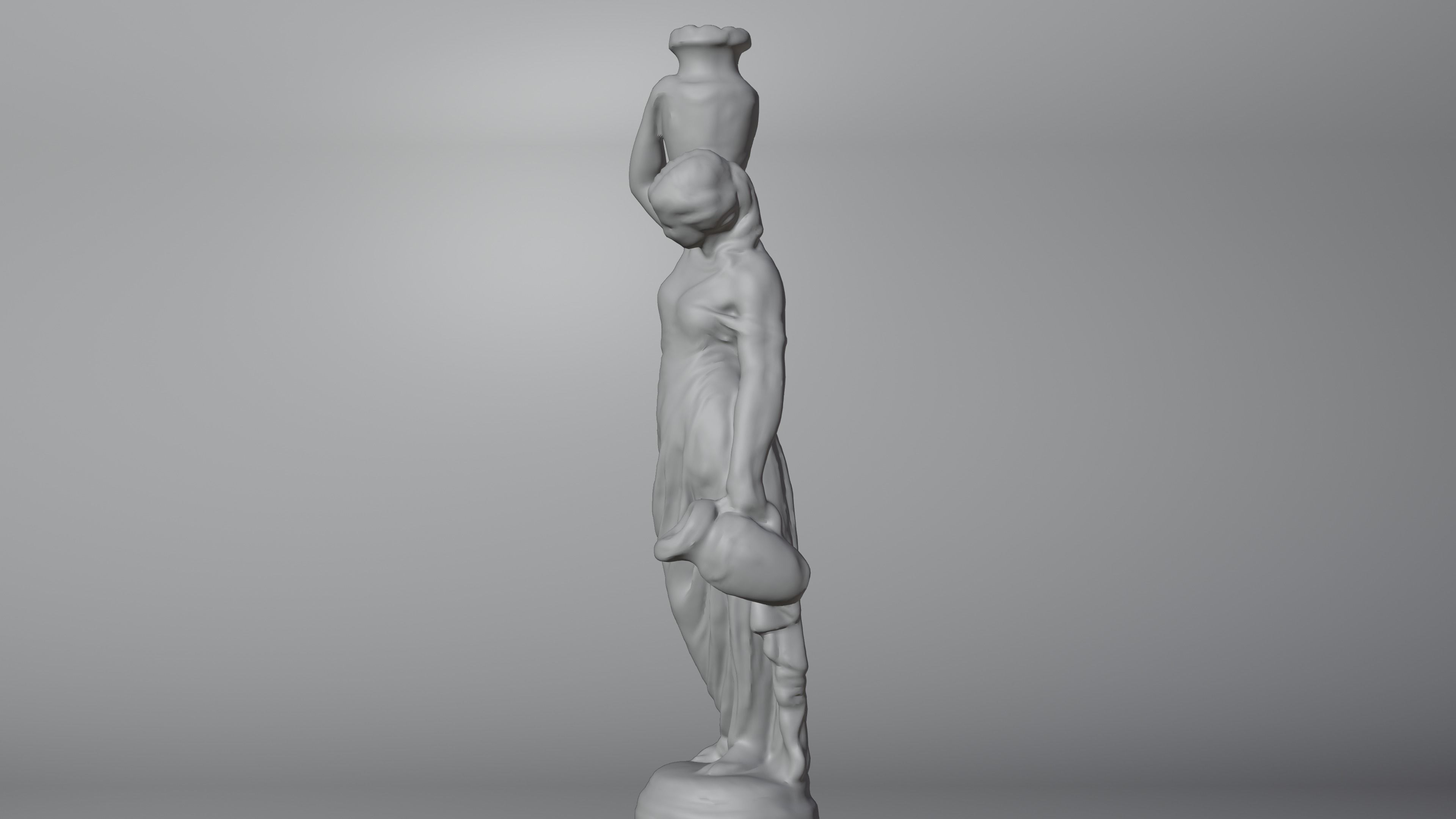 Grecian Woman Statue with jugs 001 Photoscan PBR Game Ready Low-poly 3D model_22