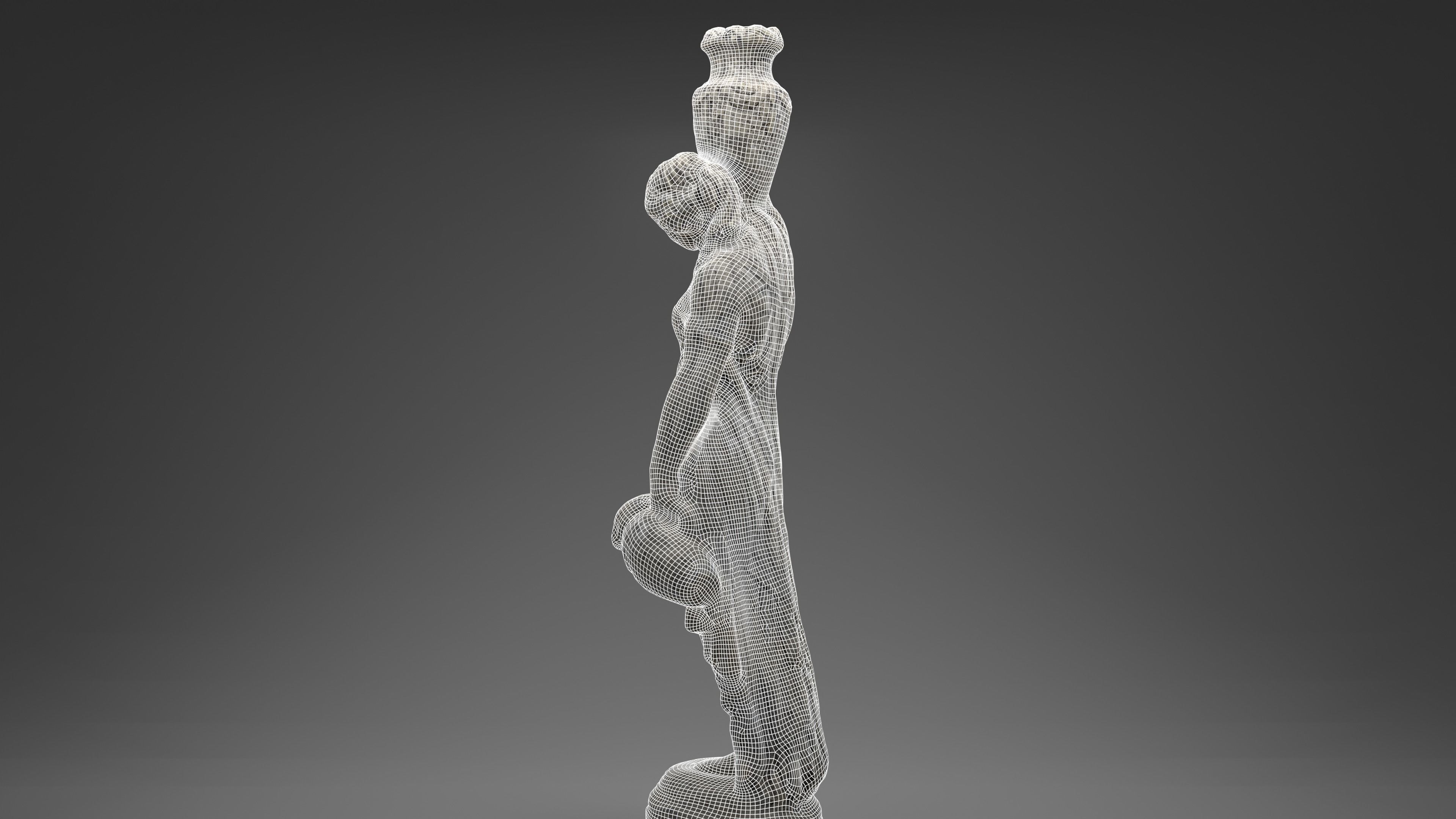 Grecian Woman Statue with jugs 001 Photoscan PBR Game Ready Low-poly 3D model_15