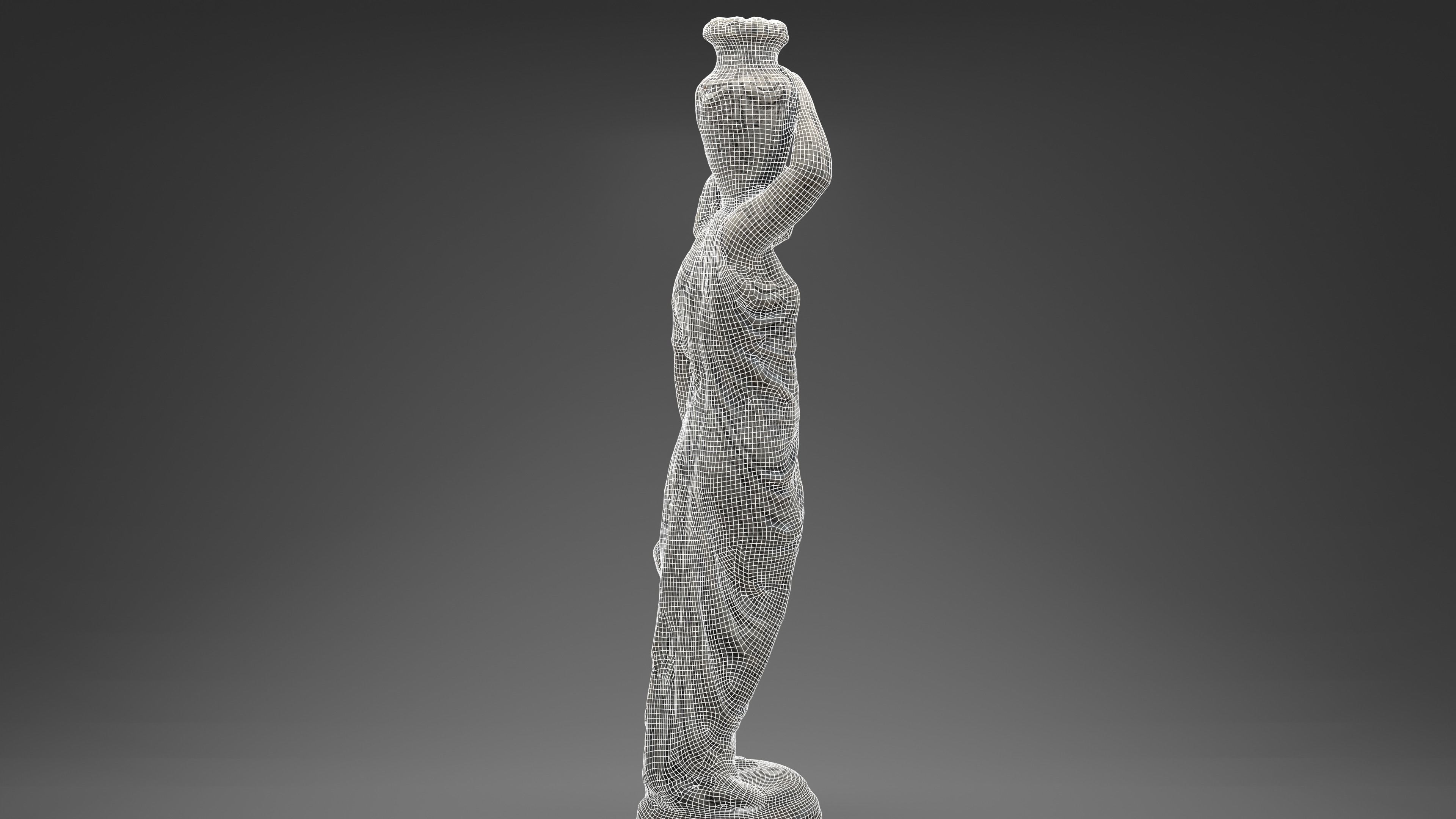 Grecian Woman Statue with jugs 001 Photoscan PBR Game Ready Low-poly 3D model_13