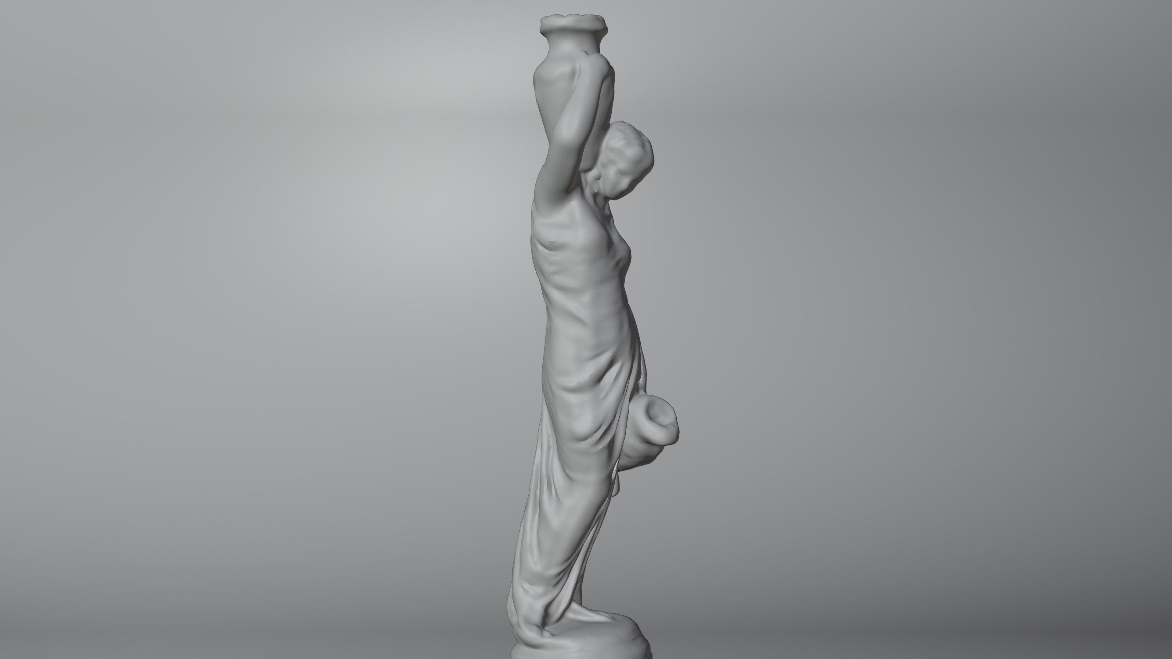 Grecian Woman Statue with jugs 001 Photoscan PBR Game Ready Low-poly 3D model_18
