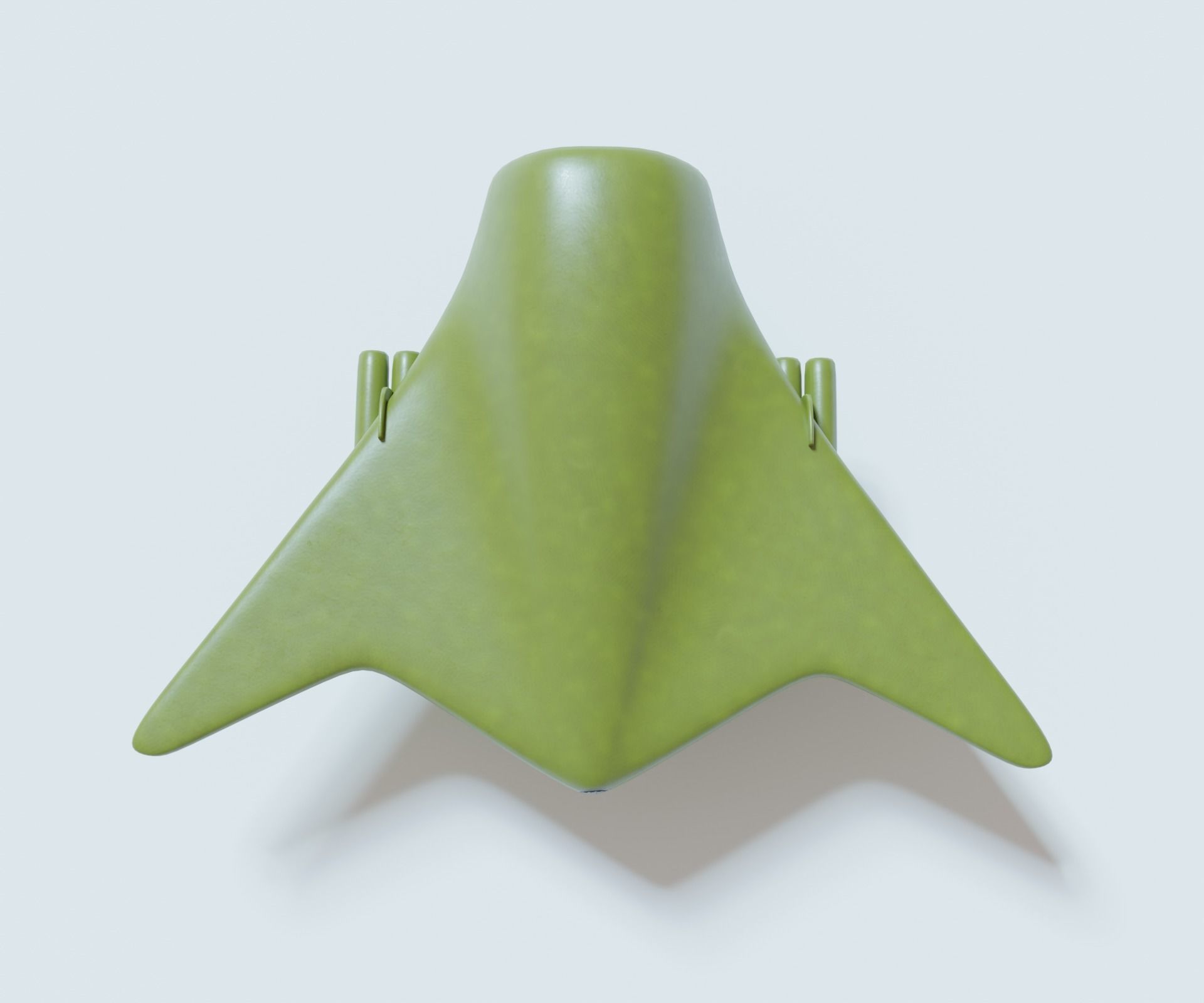 Green bomber airplane Low-poly 3D model_7