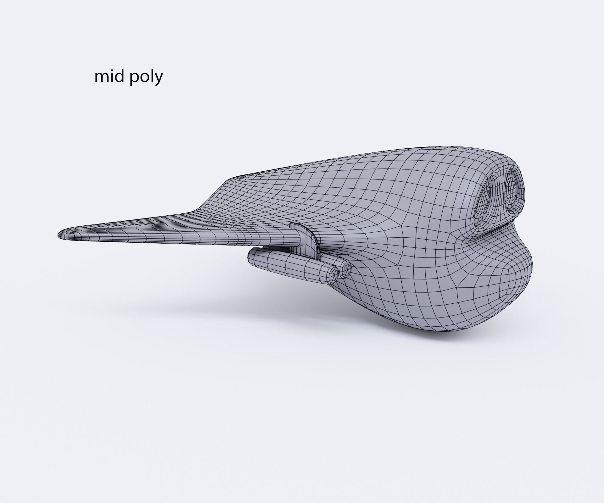 Green bomber airplane Low-poly 3D model_22