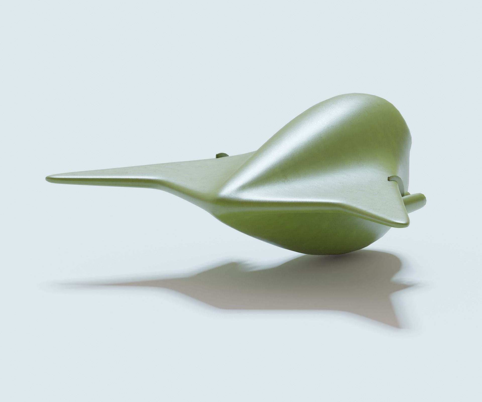 Green bomber airplane Low-poly 3D model_12