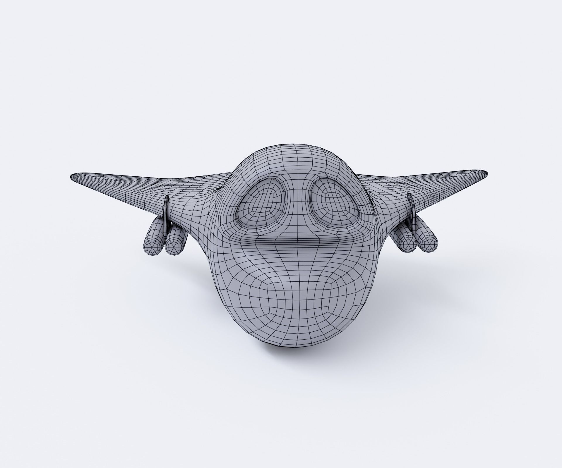 Green bomber airplane Low-poly 3D model_24