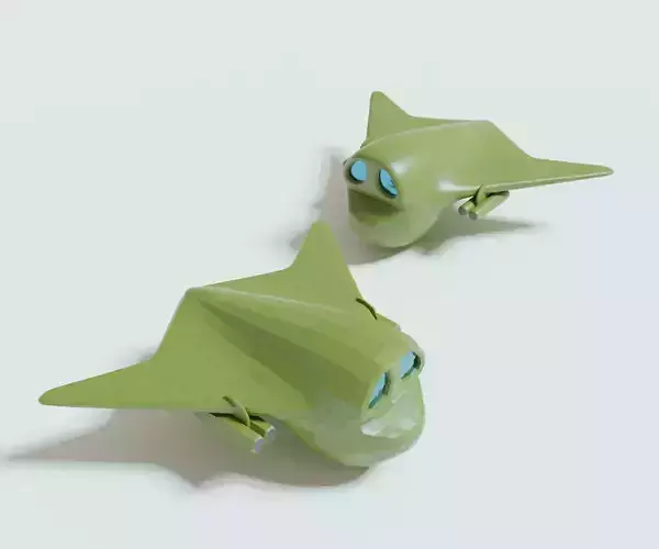 Green bomber airplane