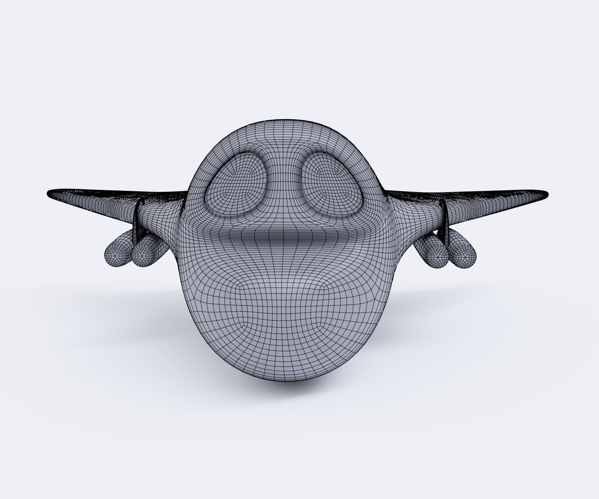 Green bomber airplane Low-poly 3D model_26