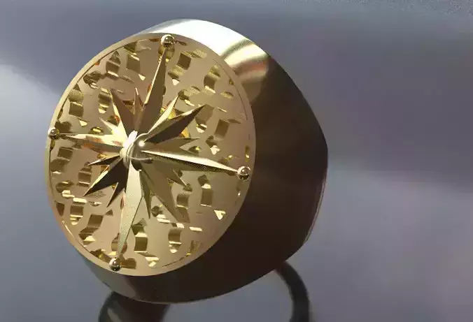 Compas rose ring 