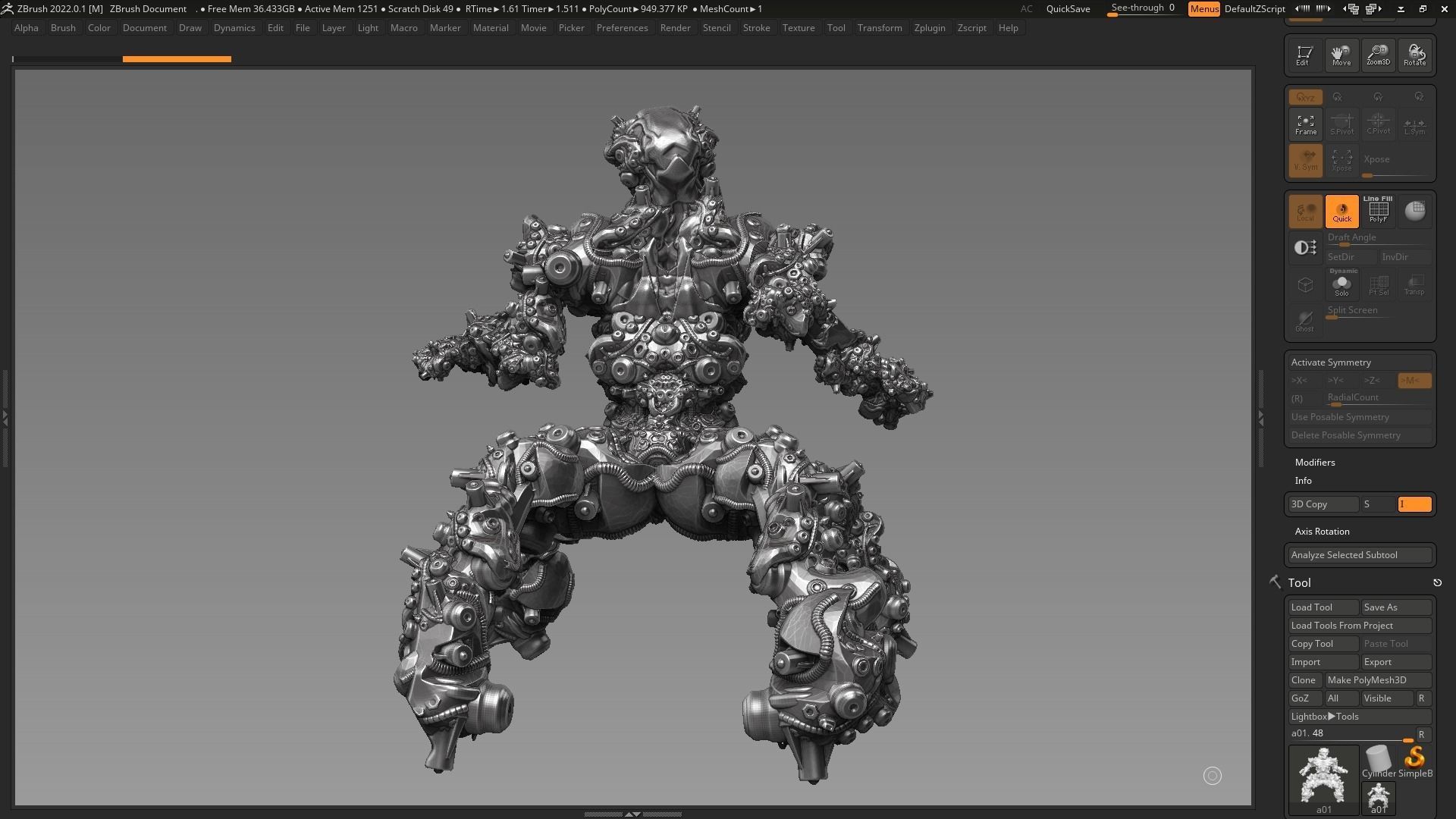 robot skull animal 145 3d print model 3D print model_8