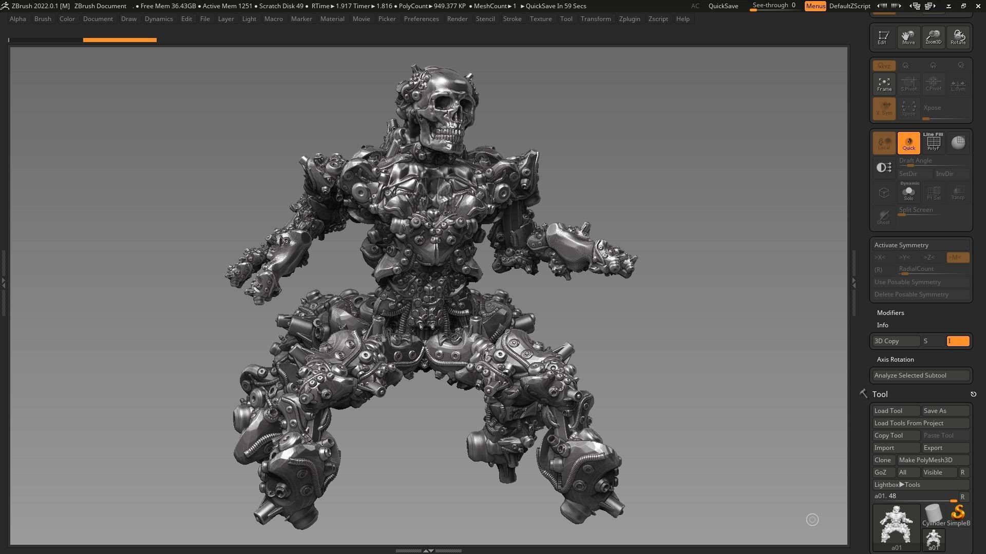 robot skull animal 145 3d print model 3D print model_2