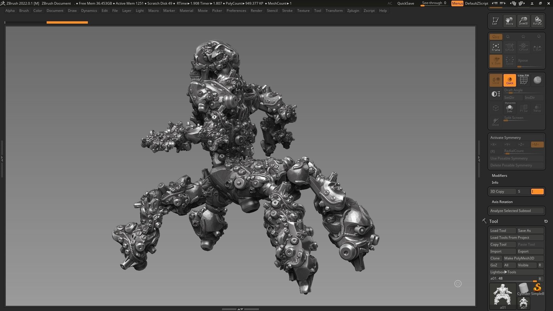 robot skull animal 145 3d print model 3D print model_10