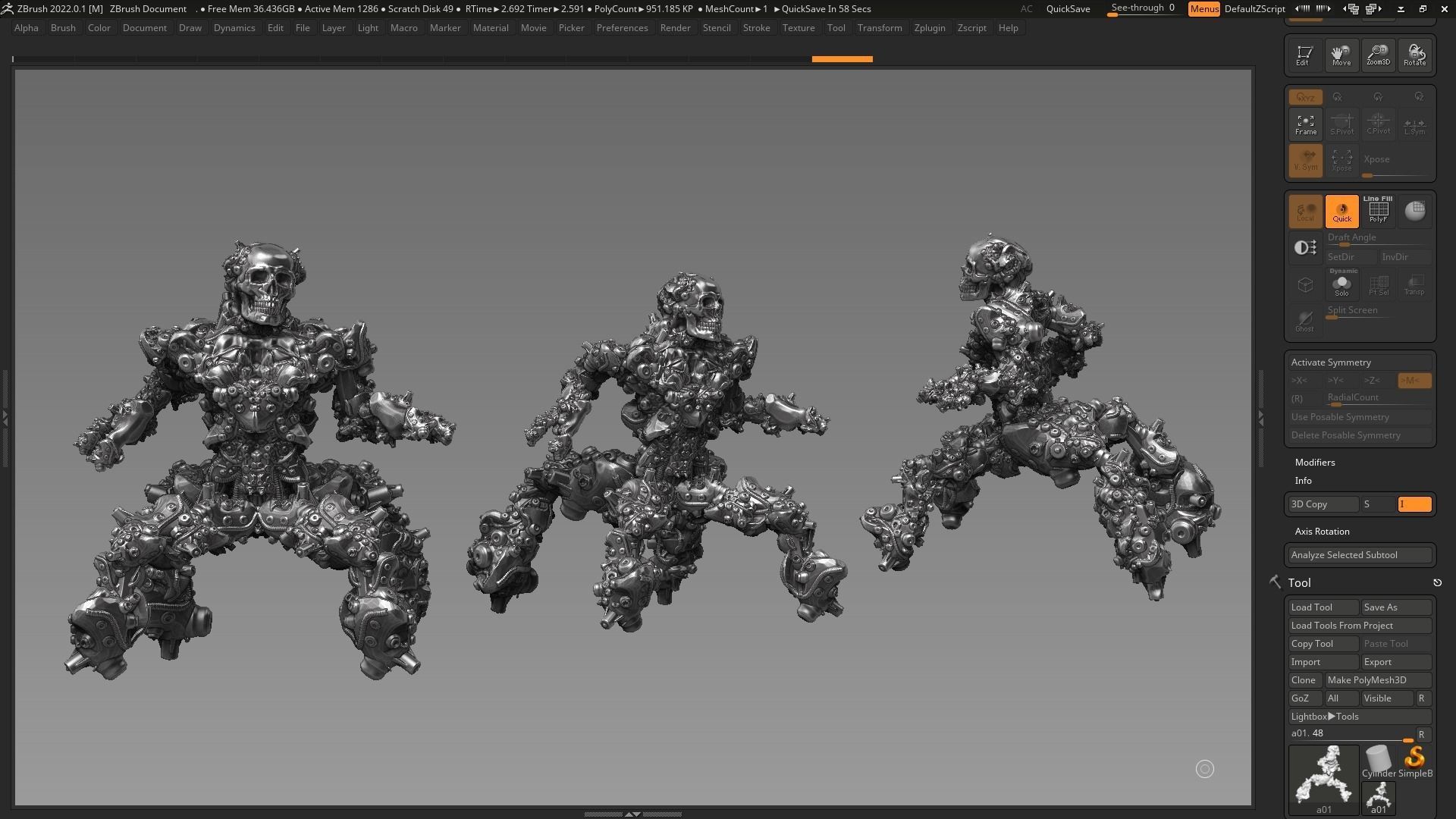 robot skull animal 145 3d print model 3D print model_20